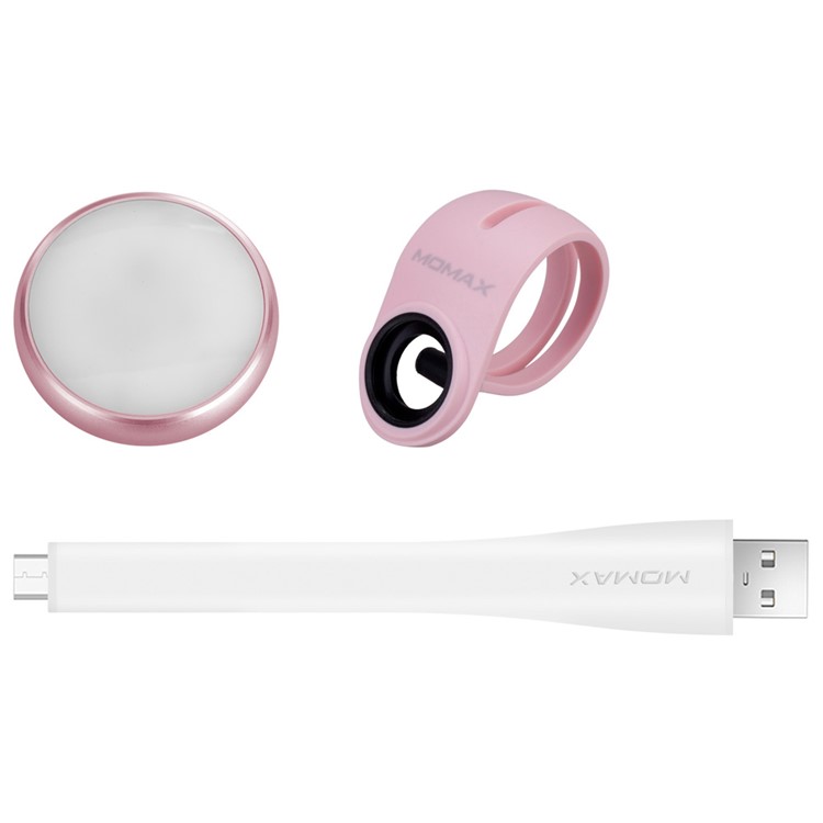 MOMAX X-Light Mini Selfie Fill LED Light with Universal Clip for iPhone iPad Samsung - Rose Gold Color-10