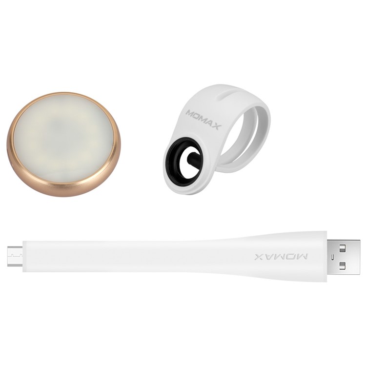 MOMAX X-Light Mini Selfie LED Clip-on Fill Light for iPhone iPad Samsung - Champagne Gold Color-10