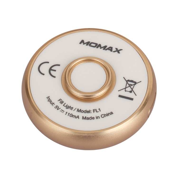 MOMAX X-Light Mini Selfie LED Clip-on Fill Light for iPhone iPad Samsung - Champagne Gold Color-6