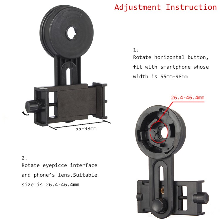 Universal Smartphone Adapter Binocular Monocular Telescope Mount-4