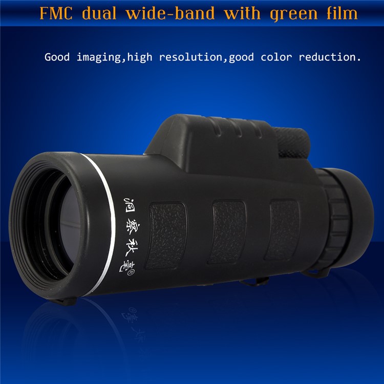 DongChaQiuHao Universal Clip-on 10x40 Hiking Concert Camera Lens Monocular for Smartphone - Black-3