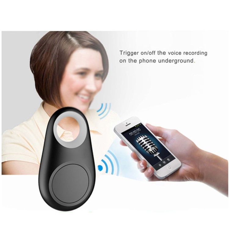 Mini Bluetooth 4.0 Two-way Anti-perdido Alarme Smart Tracker Support Photo Taking - Preto