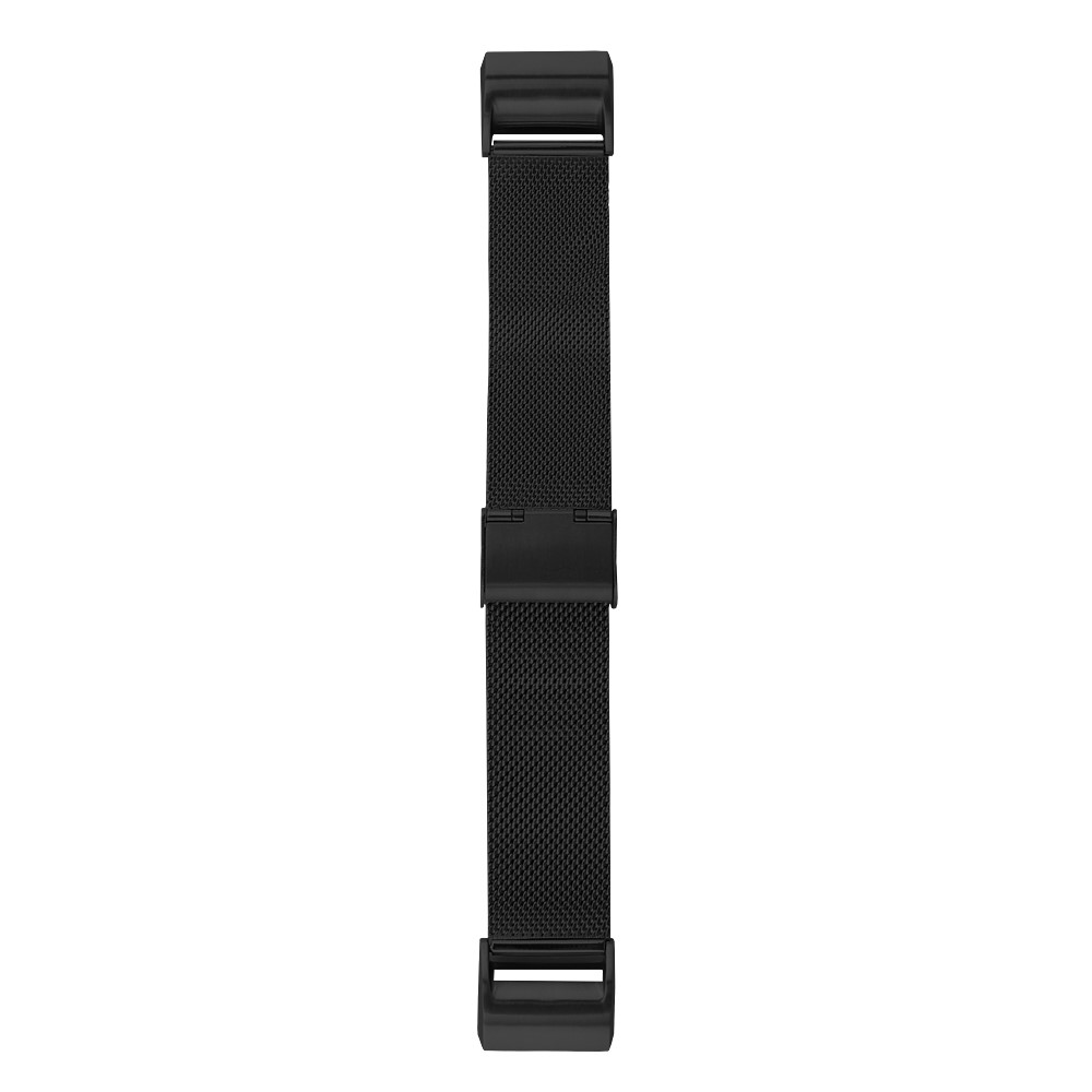 Stainless Stahl Mesh Uhrenarmband für Fitbit Charge 2 - Schwarz-2