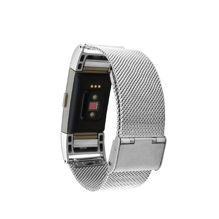 Stainless Steel Mesh Watch Band for Fitbit Charge 2 - Silver Color-5