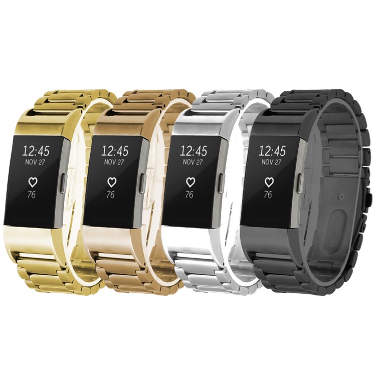 Sturdy Stainless Steel Watchband High-end Wrist Strap for Fitbit Charge 2 - Silver Color-7