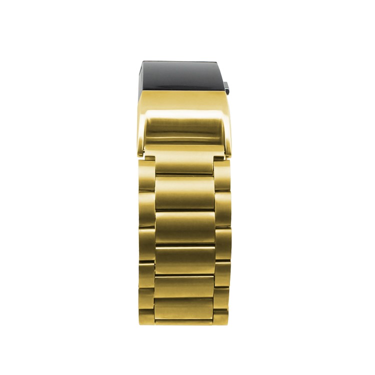 Luxury Stainless Steel Watchband Strap High-end Wristband for Fitbit Charge 2 - Gold Color-2