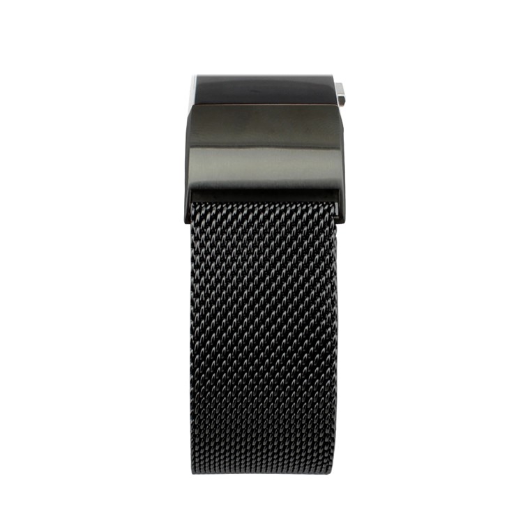 180mm Luxury Milanese Magnetic Stainless Steel Watch Band Strap for Fitbit Charge 2 - Black-3