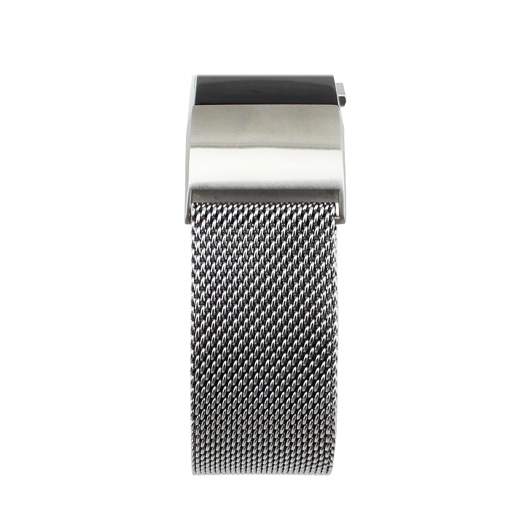 180mm Luxury Milanese Stainless Steel Magnetic Watch Band for Fitbit Charge 2 - Silver Color-3
