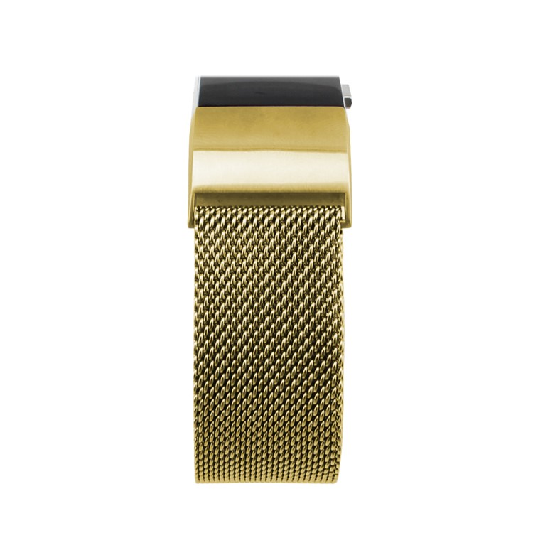 Luxury Milanese Magnetic Stainless Steel Watch Band 180mm for Fitbit Charge 2 - Gold Color-3