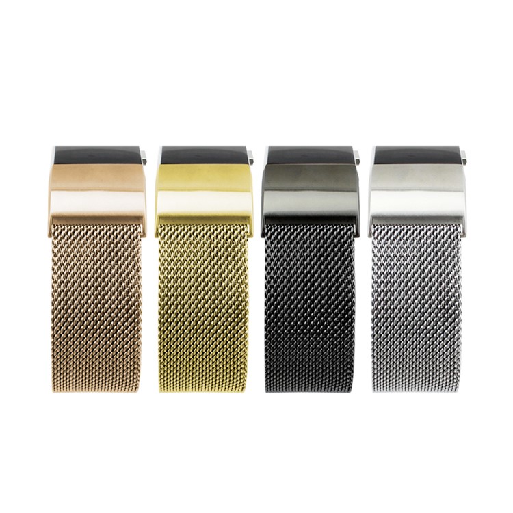 Luxury Milanese Magnetic Stainless Steel Watch Band 180mm for Fitbit Charge 2 - Gold Color-7