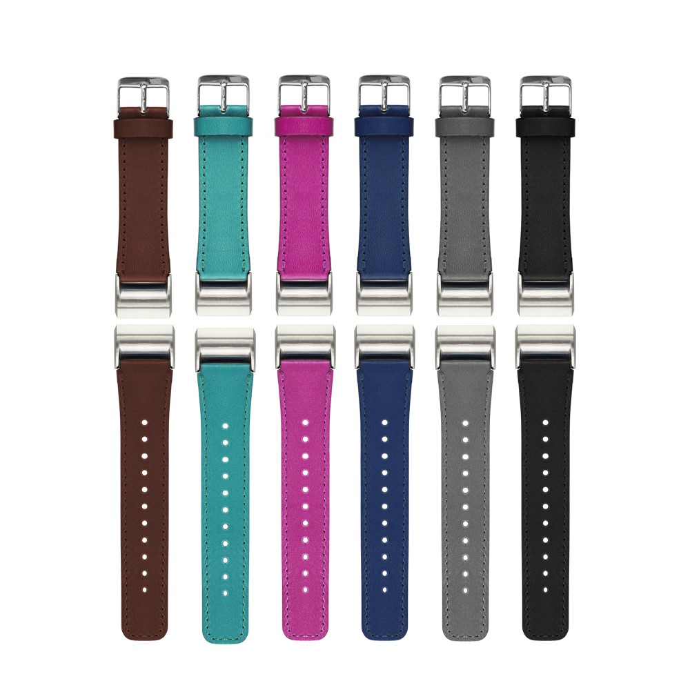 Faixa De Relógio De Couro Genuíno Para Fitbit Charge 2 - Preto-4
