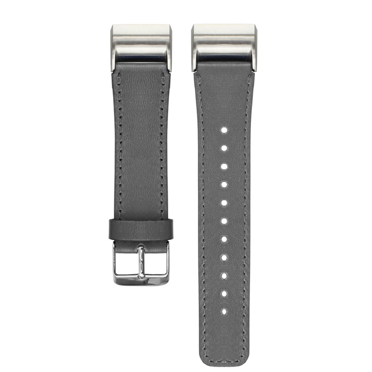 Genuine Leather Wristband for Fitbit Charge 2 - Grey-1