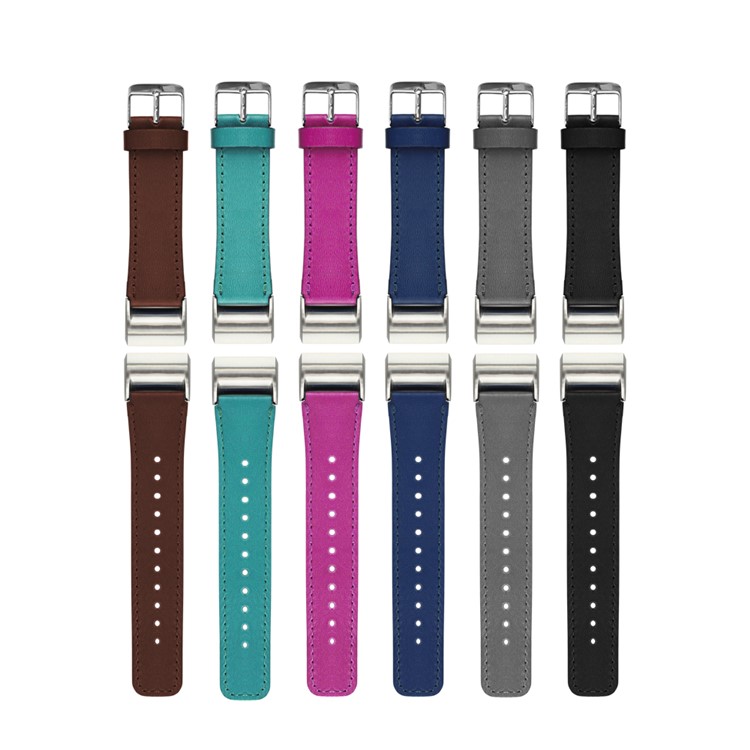 Genuine Leather Watchband Strap for Fitbit Charge 2 - Green-4