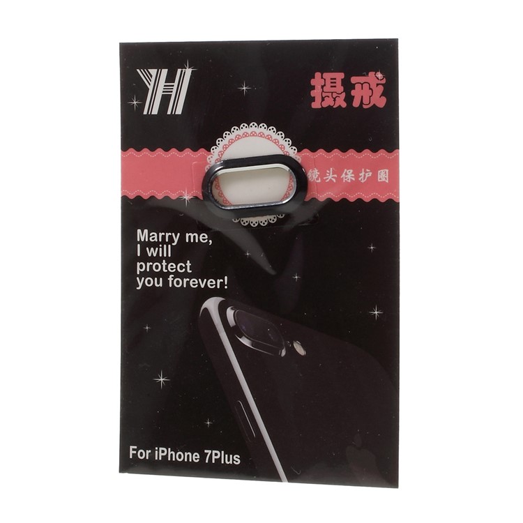 Back Camera Lens Protective Cover Ring for iPhone 8 Plus / 7 Plus 5.5 inch - Jet Black-4