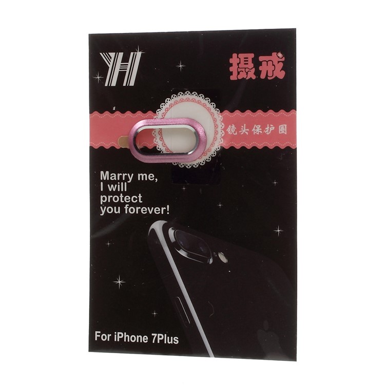 Back Camera Lens Protective Ring for iPhone 8 Plus / 7 Plus 5.5 inch - Pink-4