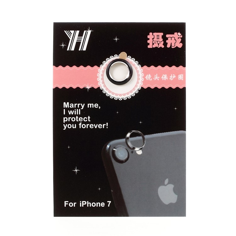 Rear Camera Lens Protective Cover Ring for iPhone 8 / 7 4.7 inch - Black-4