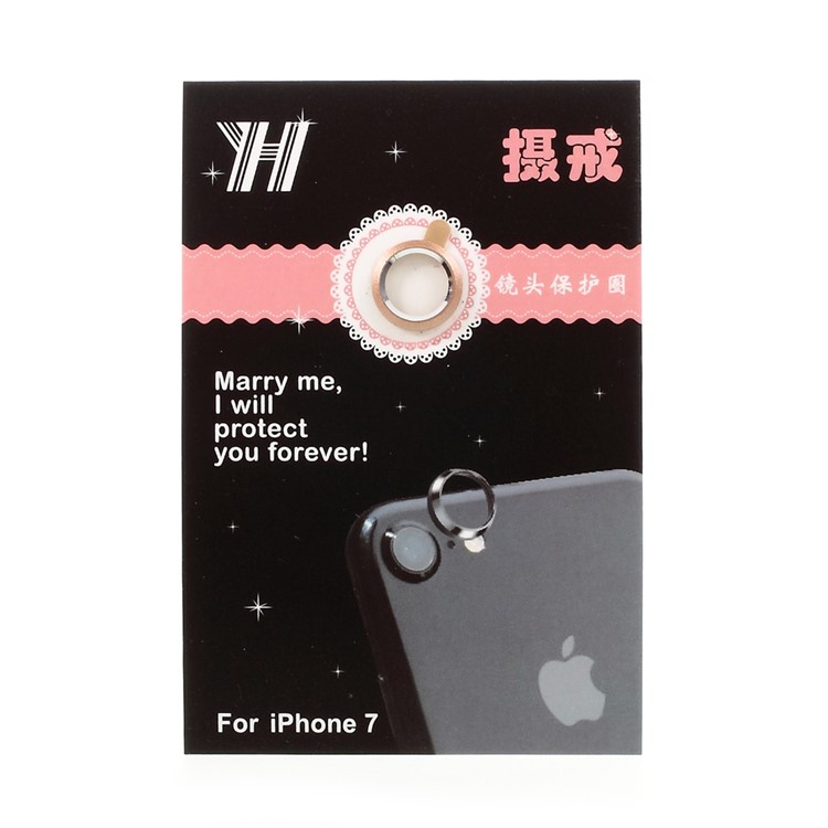 Rear Camera Lens Guard Cover Ring for iPhone 8 / 7 4.7 inch - Gold Color-4