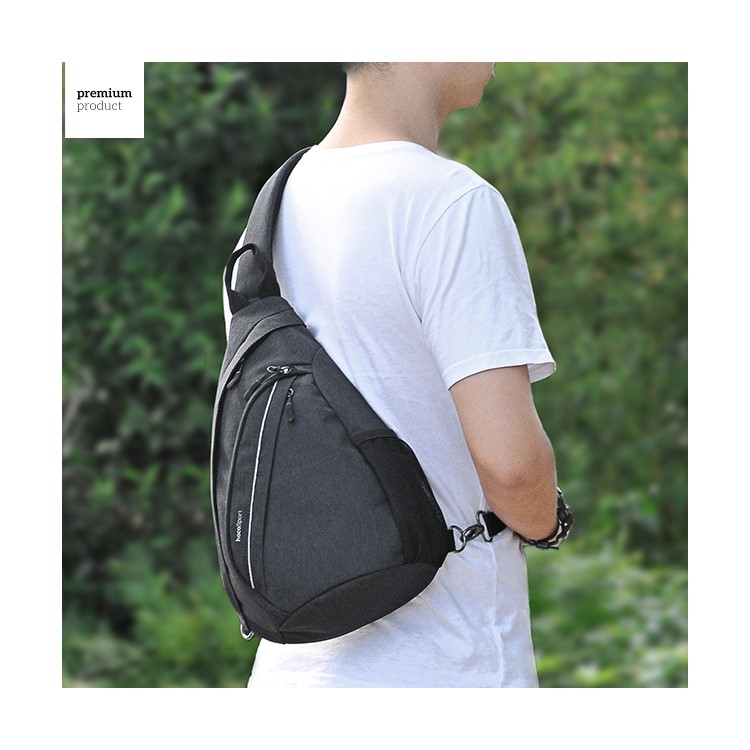 HOCO HS9 Laptop Bag Sling Bag Shoulder Backpack - Black-2