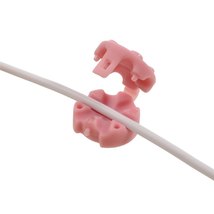 KINGXBAR Daisy Series Authorized Swarovski Magnetic Cable Organizer for 2.5/3/4mm Round Cord - Pink-4