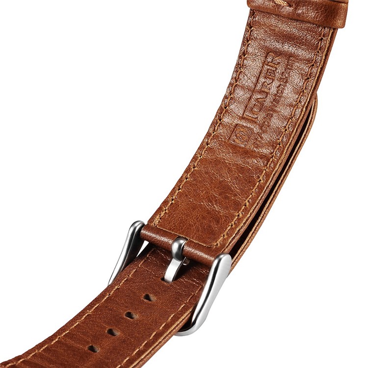 ICARER Classic Genuine Leather Wrist Strap for Apple Watch 42mm Series 1 Series 2 Series 3 - Light Brown-10