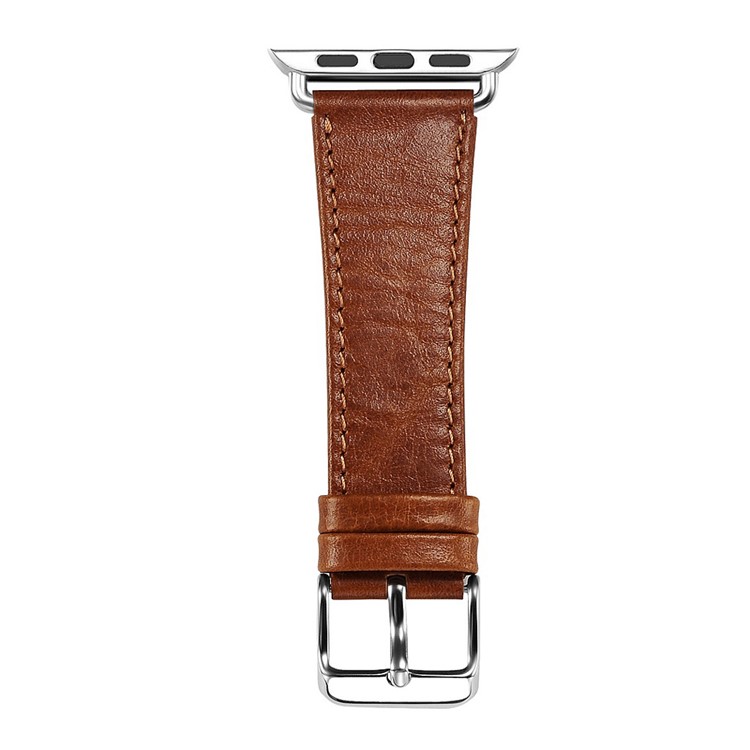 ICARER Classic Genuine Leather Wrist Strap for Apple Watch 42mm Series 1 Series 2 Series 3 - Light Brown-4