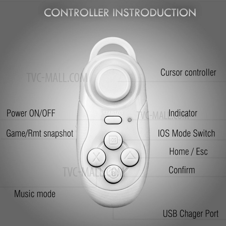 SHINECON 2.0 Virtual Reality Glasses 3D VR Box 360 Degree Panoramic with Bluetooth Remote Shutter - White-2