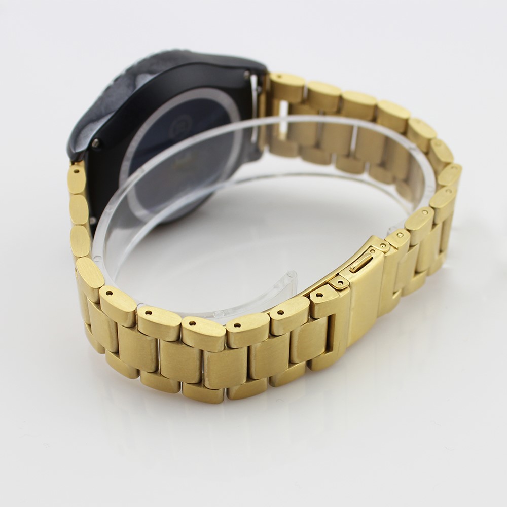 Cinturino In Metallo Pieghevole A Fascia In Acciaio Inox Per Campana Per Samsung Gear S3 Frontiera / S3 Classic. - Color Oro