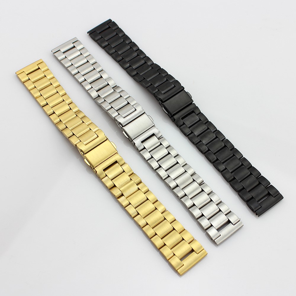Premium Stainless Steel Watch Band with Folding Clasp for Samsung Gear S3 Frontier / S3 Classic - Gold Color-7