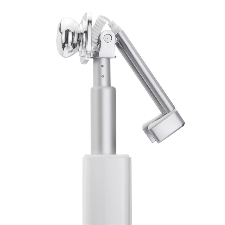 S1 Mini Lipstick Wired Monopod Extendable Selfie Stick for iPhone 6s/Huawei nova Etc - Silver Color-5