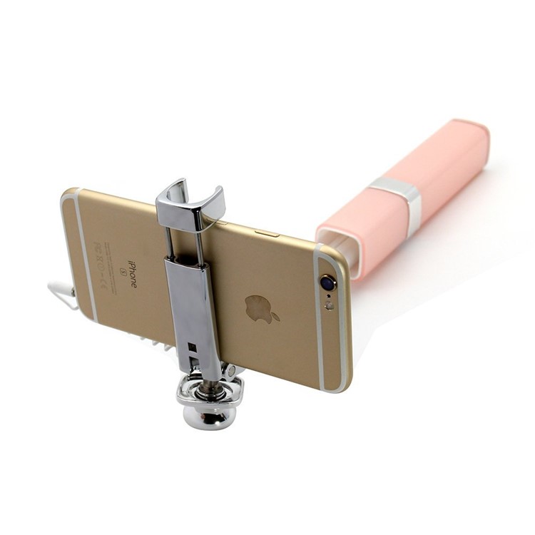 S1 Mini Lipstick Wired Selfie Stick Handheld Self-Pole for iPhone 6s/Huawei nova Etc - Pink-4