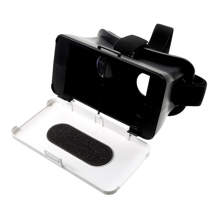 NIJIA 1688C-2 Head Mount 3D VR Virtual Reality for iPhone 7 Plus, 5.5-6.2inch Phones - Black / White-5