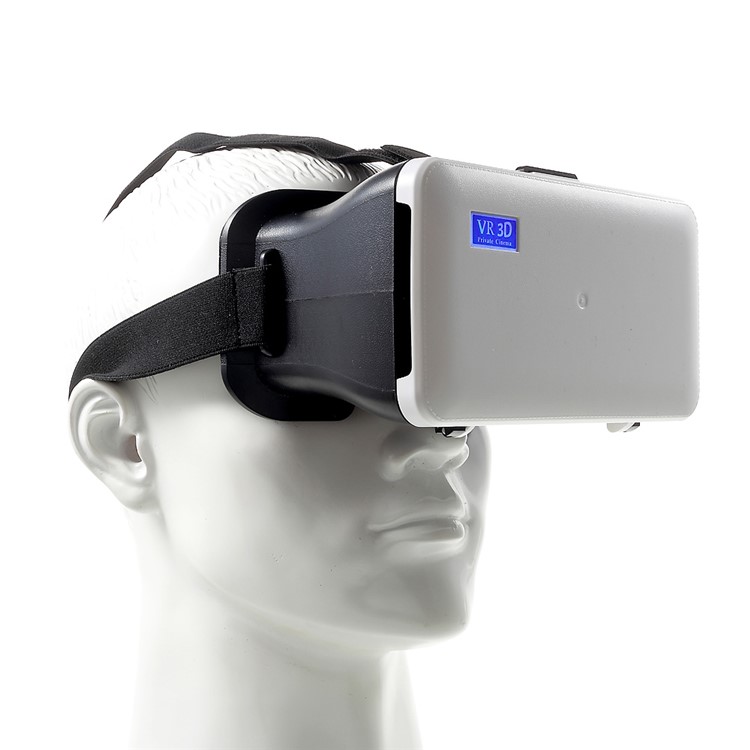 NIJIA 1688C-2 Head Mount 3D VR Virtual Reality for iPhone 7 Plus, 5.5-6.2inch Phones - Black / White-8