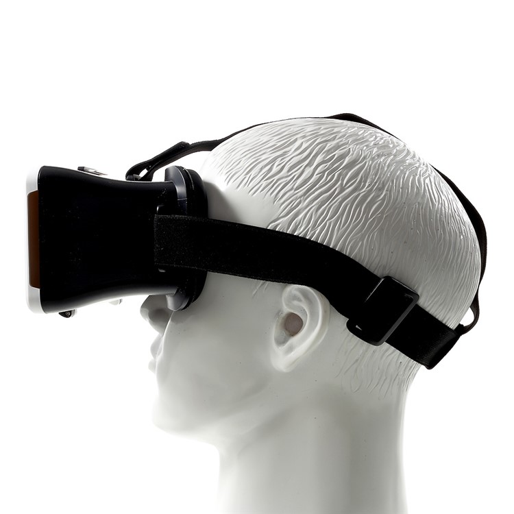 NIJIA 1688C-2 Head Mount 3D VR Virtual Reality for iPhone 7 Plus, 5.5-6.2inch Phones - Black / White-9