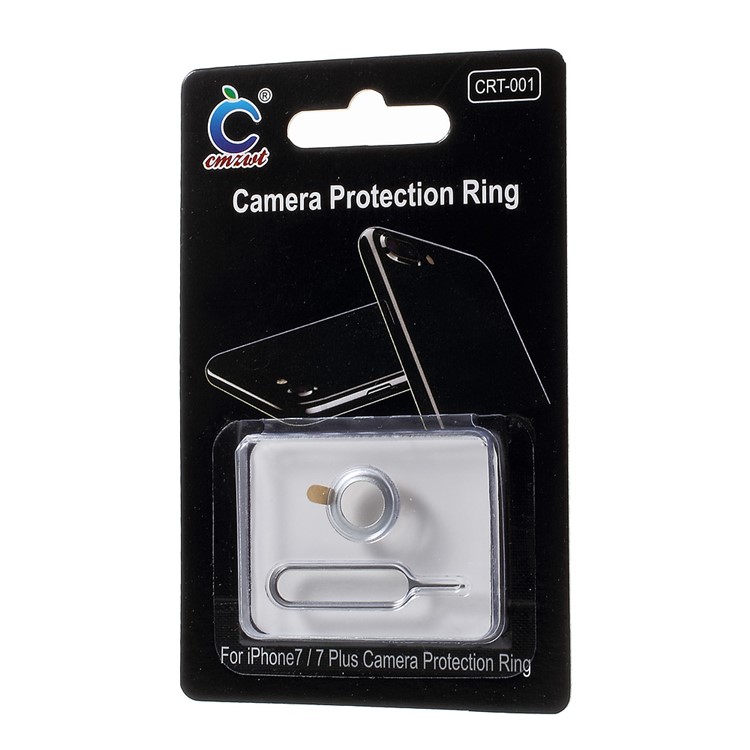 CMZWT Back Camera Lens Protection Ring + Eject Pin for iPhone 8 / 7 4.7 inch - Silver Color-4