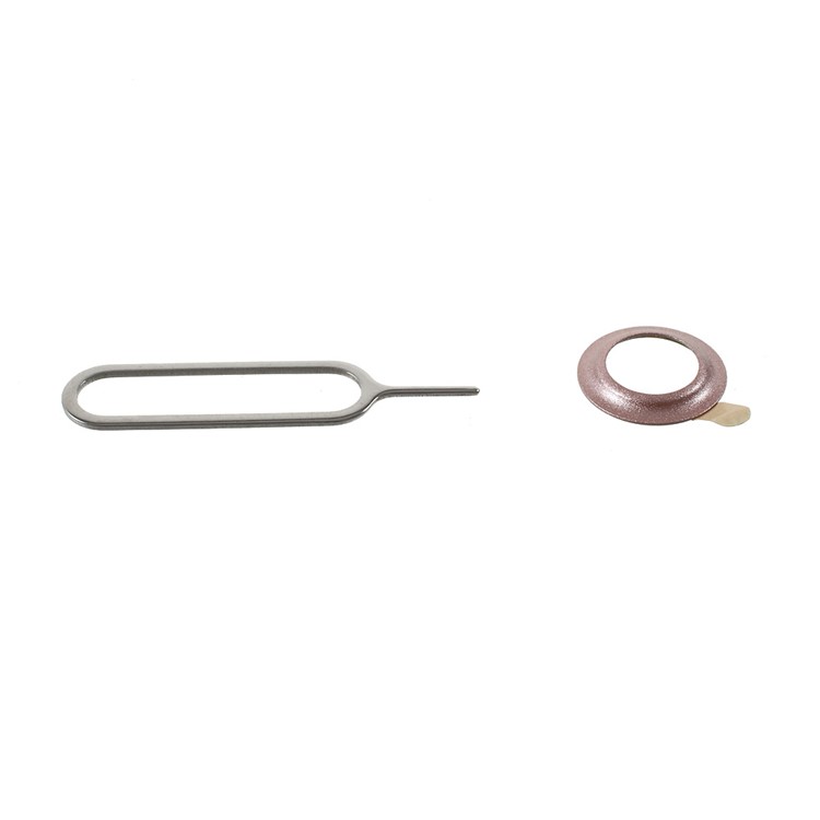 CMZWT Back Camera Lens Ring Cover Replacement + Eject Pin for iPhone 8 / 7 4.7 inch - Rose Gold Color-2