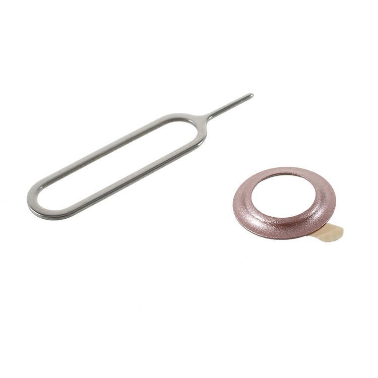 CMZWT Back Camera Lens Ring Cover Replacement + Eject Pin for iPhone 8 / 7 4.7 inch - Rose Gold Color-3
