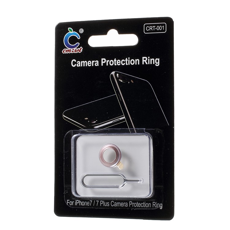 CMZWT Back Camera Lens Ring Cover Replacement + Eject Pin for iPhone 8 / 7 4.7 inch - Rose Gold Color-4