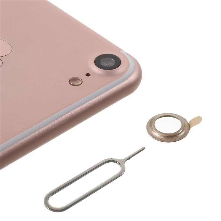 CMZWT Back Camera Lens Protective Ring + Eject Pin for iPhone 8 / 7 4.7 inch - Gold Color-1