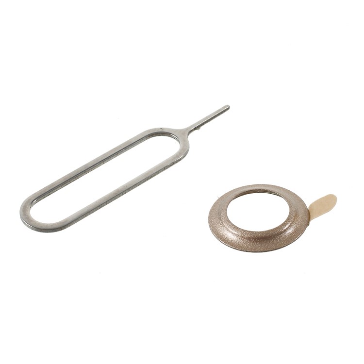 CMZWT Back Camera Lens Protective Ring + Eject Pin for iPhone 8 / 7 4.7 inch - Gold Color-3