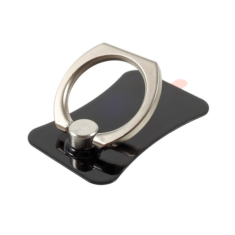 CMZWT Metal Ring Holder Stand 360-Degree Rotation for Cellphone Tablet - Jet Black-3