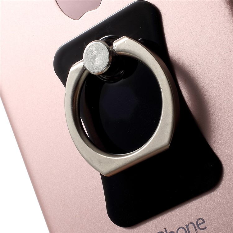 CMZWT Metal Ring Holder Stand 360-Degree Rotation for Cellphone Tablet - Jet Black-6