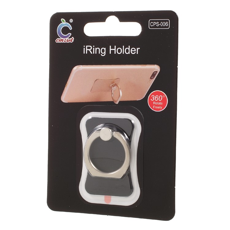 CMZWT Metal Ring Grip Holder 360-Degree Rotation for Cellphone Tablet - Black-9