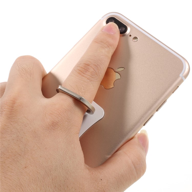 CMZWT 360-Degree Rotating Metal Finger Ring Holder for Cellphone Tablet - White-5