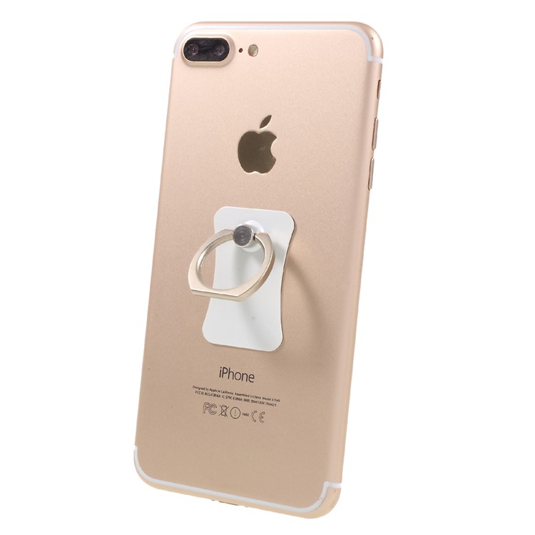 CMZWT 360-Degree Rotating Metal Finger Ring Holder for Cellphone Tablet - White-6