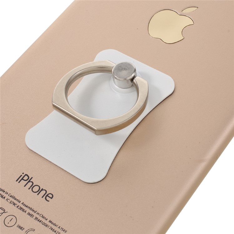 CMZWT 360-Degree Rotating Metal Finger Ring Holder for Cellphone Tablet - White-7