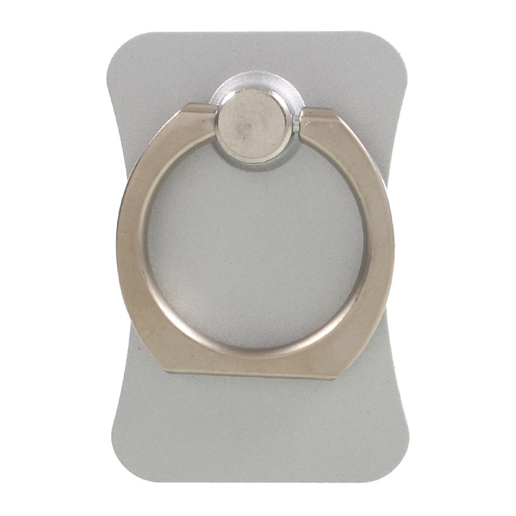 CMZWT 360-Degree Rotary Metal Finger Ring Stand for Cellphone Tablet - Silver Color-2