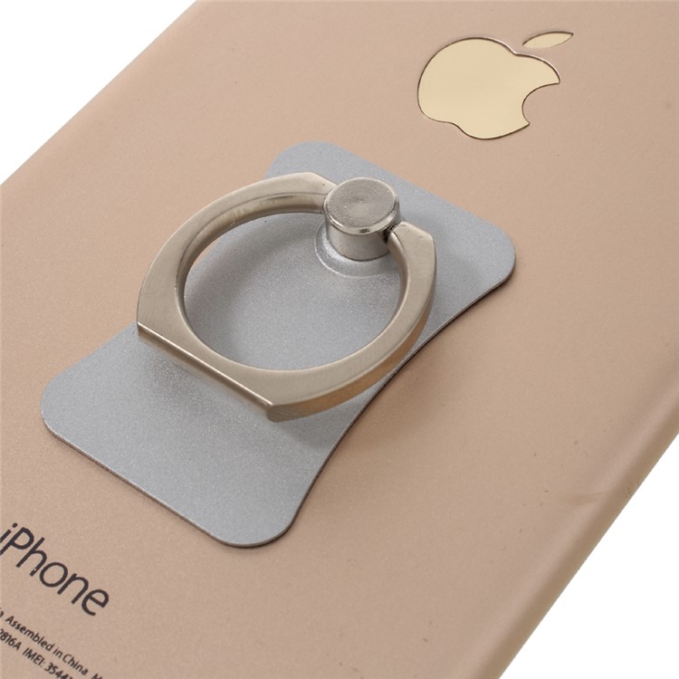 CMZWT 360-Degree Rotary Metal Finger Ring Stand for Cellphone Tablet - Silver Color-7