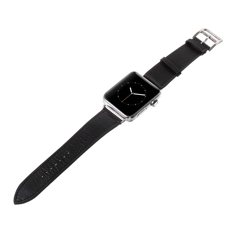 Single Tour Genuine Leather Watch Band for Apple Watch Series 1 Series 2 Series 3 42mm - Black-5