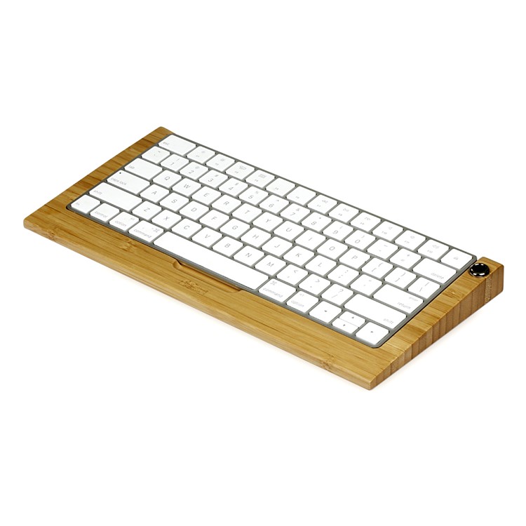 SAMDI Wooden Keyboard Tray Holder for Apple iMac Bluetooth Keyboard 2 Generation - Bamboo-11