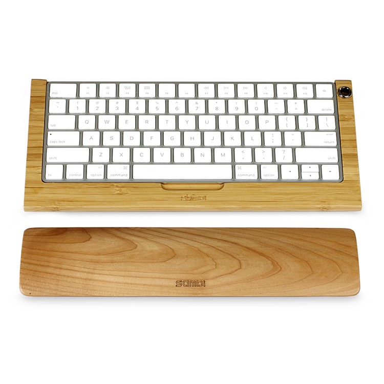 SAMDI Wooden Keyboard Tray Holder for Apple iMac Bluetooth Keyboard 2 Generation - Bamboo-12